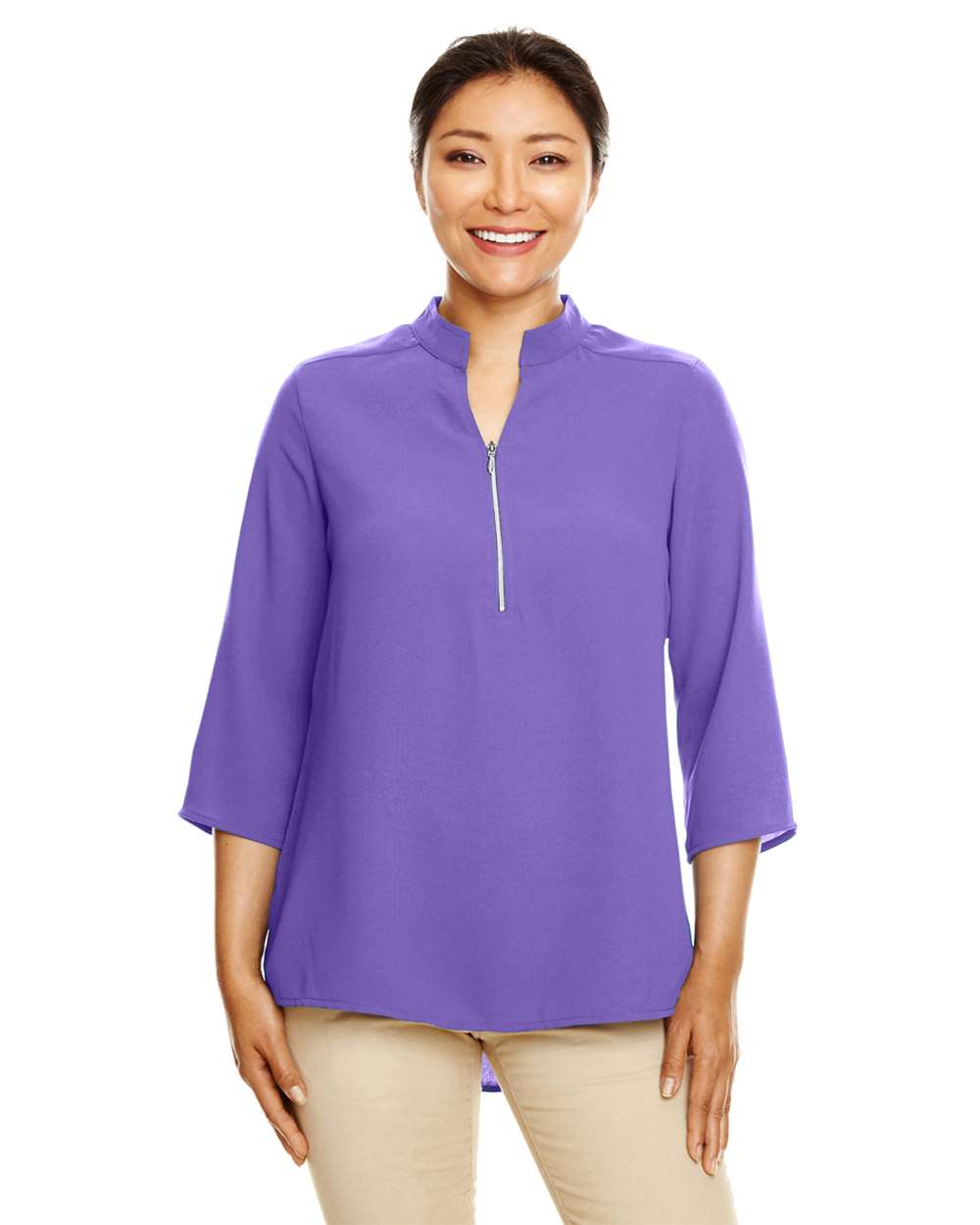 Women's Perfect FitÃ‚â„¢  Three-Quarter Sleeve Crepe Tunic
