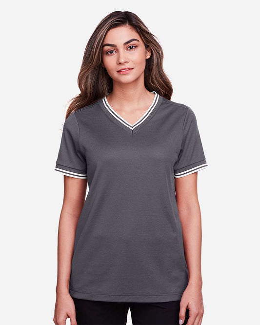 Women's CrownLux PerformanceÃ‚Â®Ã‚Â Plaited Tipped t-V-Neck Shirt