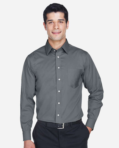 Men's Tall Crown CollectionÂ® Solid Stretch Twill Woven Dress Shirt