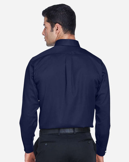Men's Tall Crown CollectionÂ® Solid Stretch Twill Woven Dress Shirt