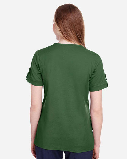 Women's CrownLux PerformanceÃ‚Â® Plaited Rolled Sleeve Shirt
