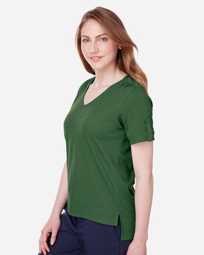 Women's CrownLux PerformanceÃ‚Â® Plaited Rolled Sleeve Shirt