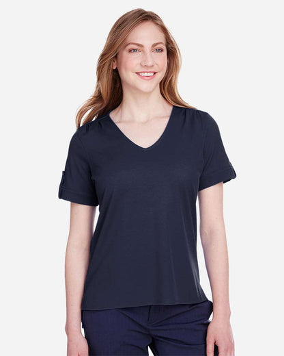 Women's CrownLux PerformanceÃ‚Â® Plaited Rolled Sleeve Shirt