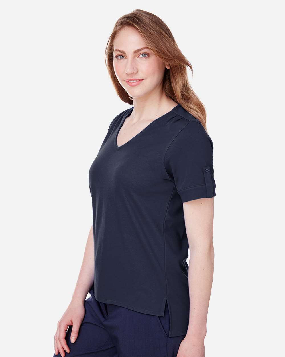 Women's CrownLux PerformanceÃ‚Â® Plaited Rolled Sleeve Shirt