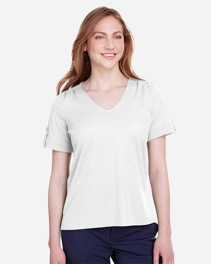 Women's CrownLux PerformanceÃ‚Â® Plaited Rolled Sleeve Shirt