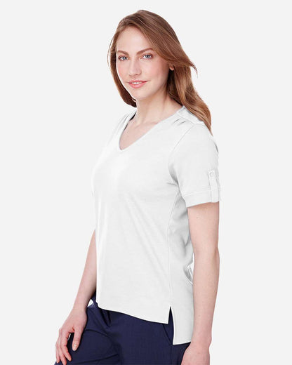Women's CrownLux PerformanceÃ‚Â® Plaited Rolled Sleeve Shirt