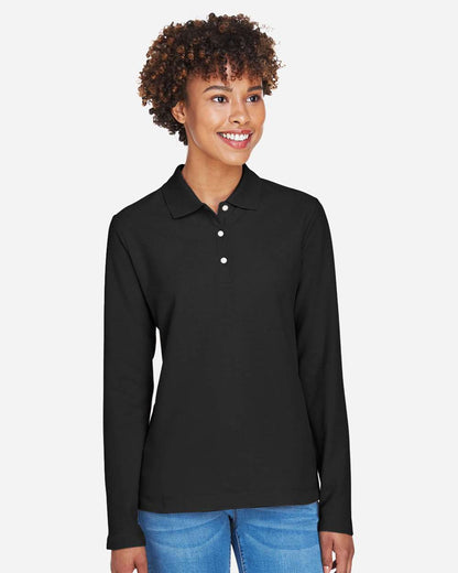 Women's Pima PiquÃƒÂ© Long Sleeve Polo