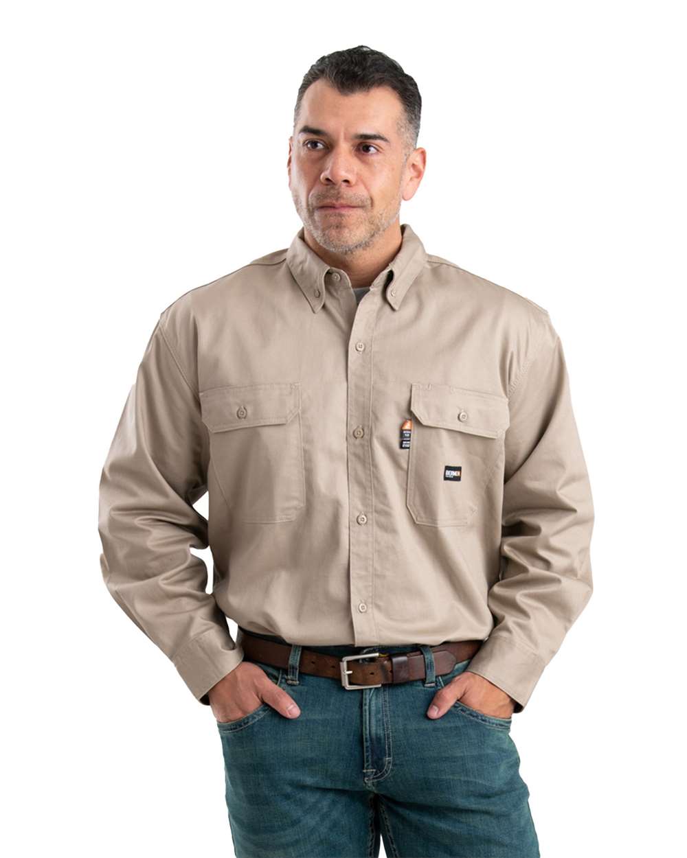 Men's Flame-Resistant Button-Down Work Shirt