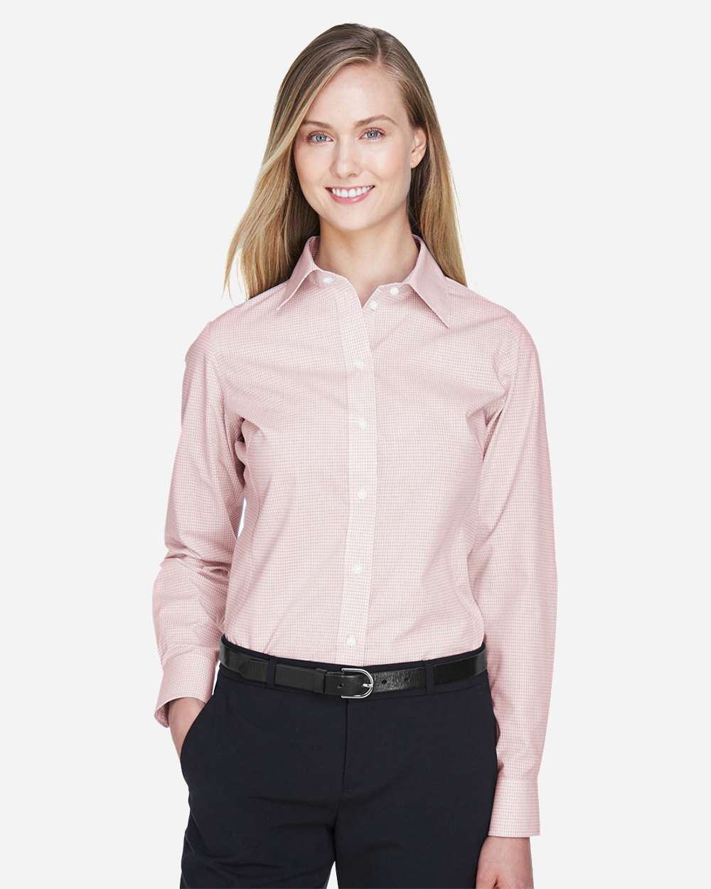 Women's Crown CollectionÃ‚Â® Micro Tattersall Woven Dress Shirt