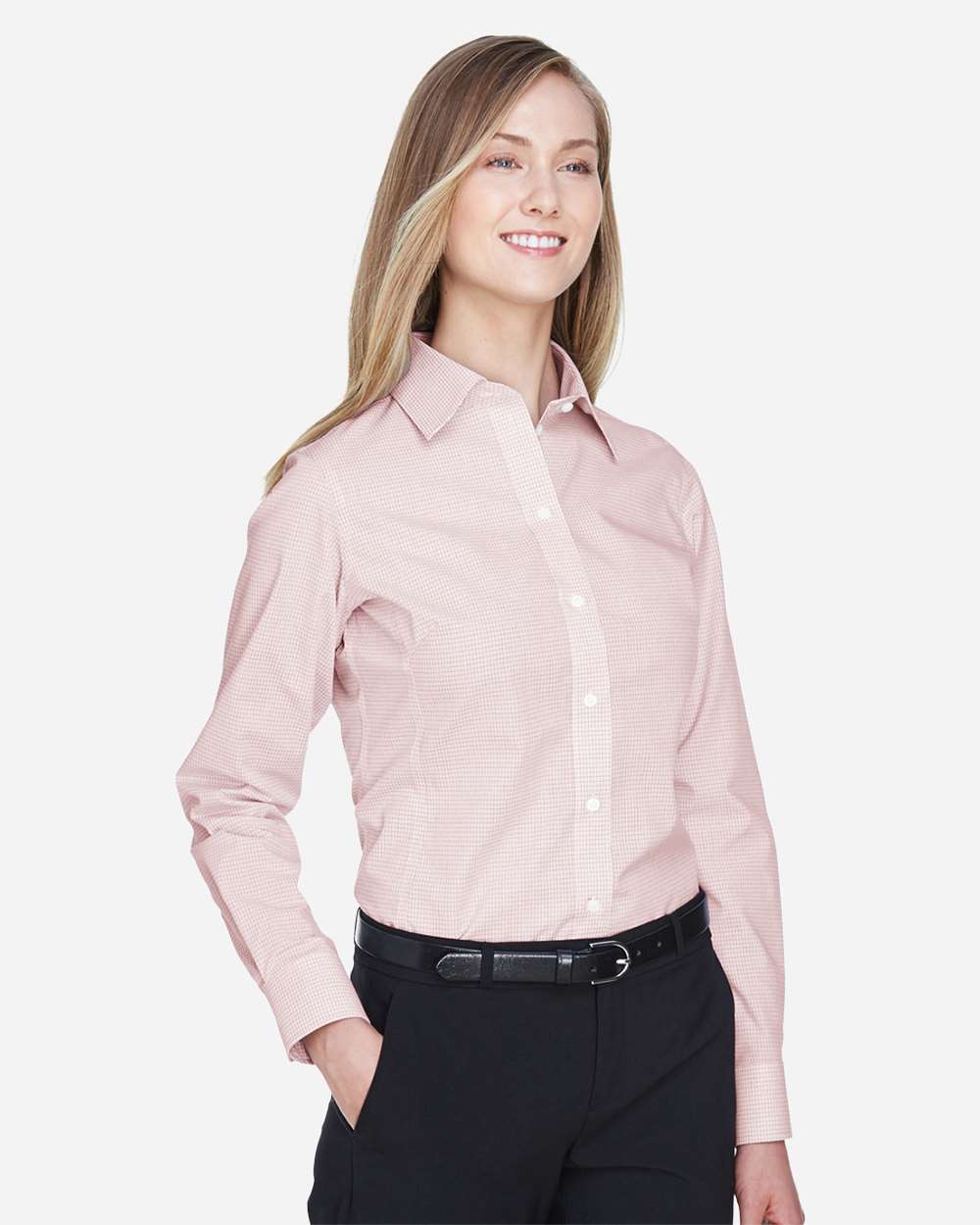 Women's Crown CollectionÃ‚Â® Micro Tattersall Woven Dress Shirt