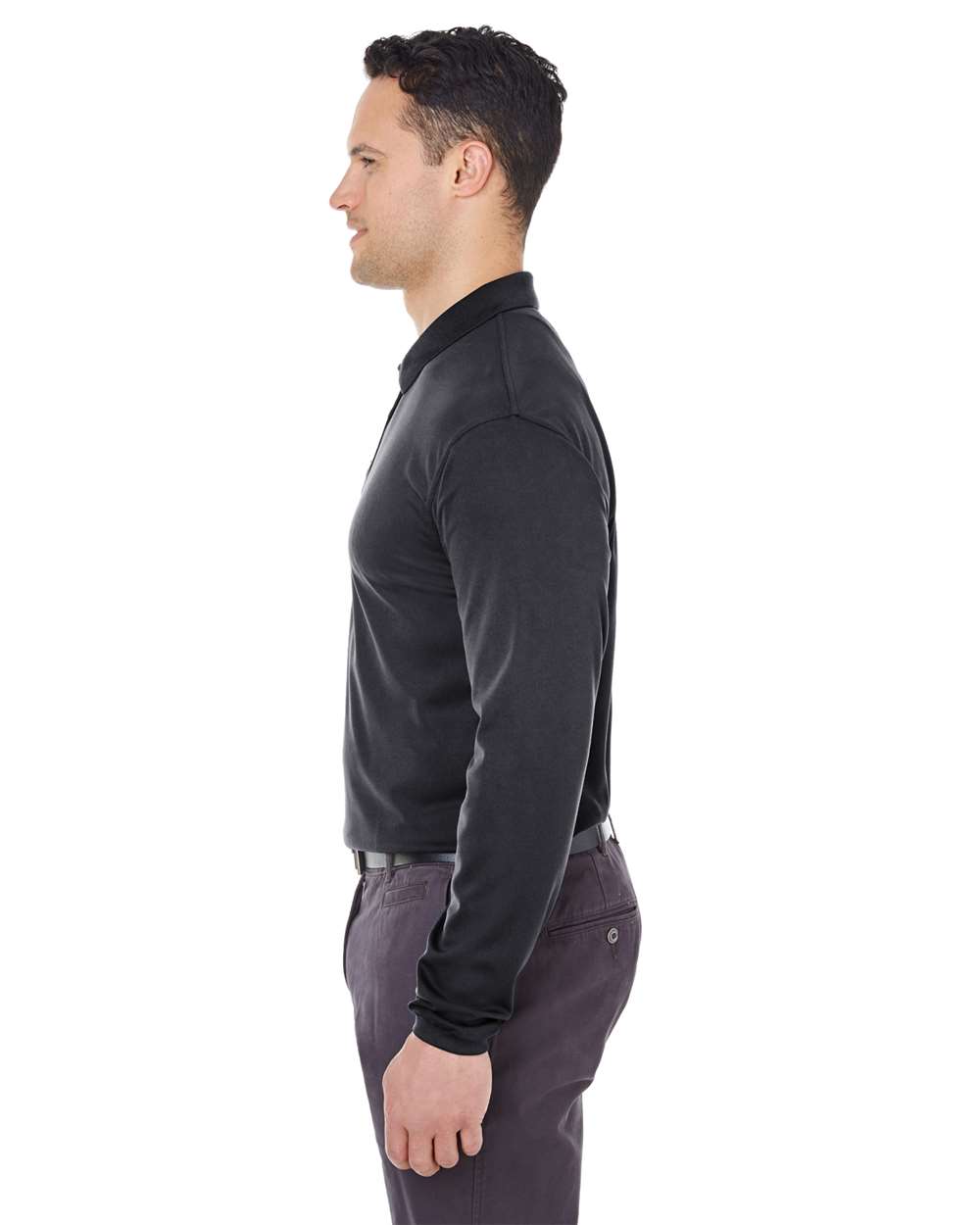 Men's Cool & Dry Long Sleeve MeshÂ PiquÃ© Polo