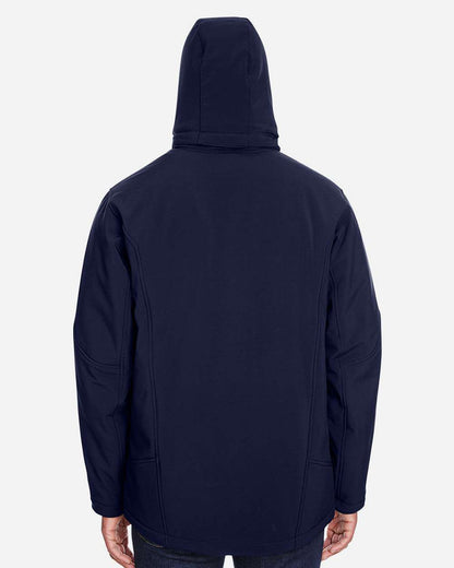 Men's Glacier Insulated Three-Layer Fleece Soft Shell Hood Jacket with Detachable Hood