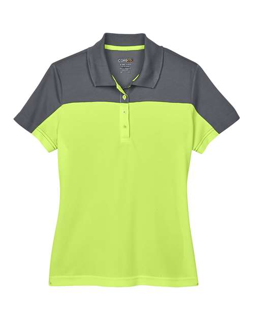 CORE365 Women's Balance Colorblock Performance Piqué Polo