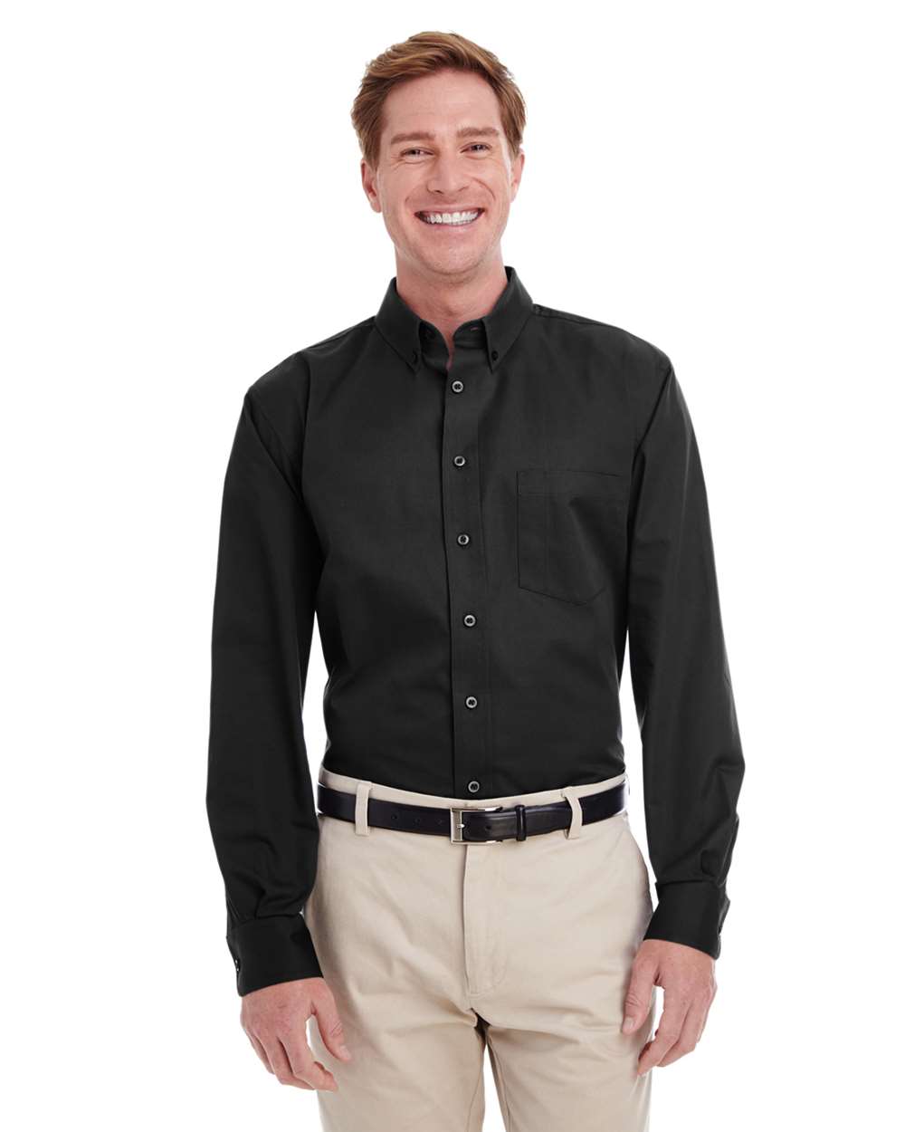 Men's Foundation Cotton Twill Dress Shirt with Teflon