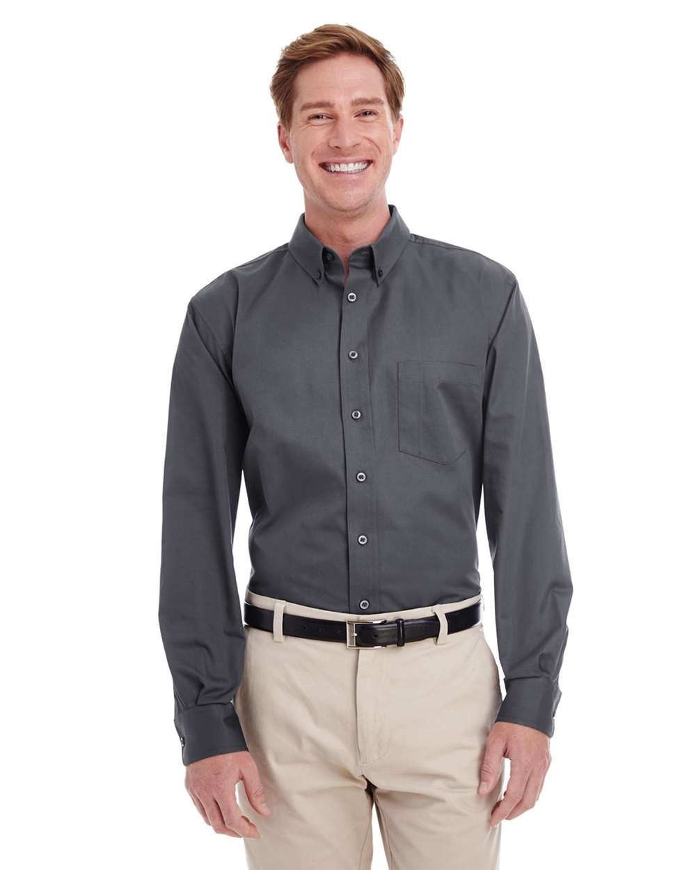Men's Foundation Cotton Twill Dress Shirt with Teflon