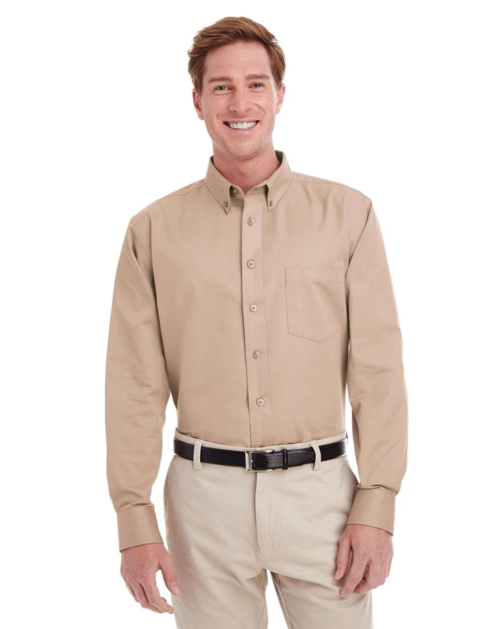 Men's Foundation Cotton Twill Dress Shirt with Teflon