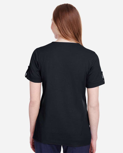 Women's CrownLux PerformanceÃ‚Â® Plaited Rolled Sleeve Shirt
