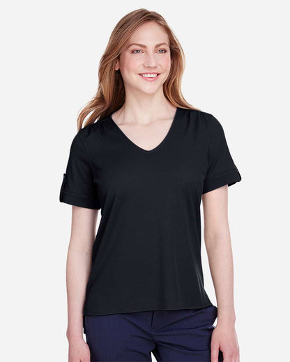 Women's CrownLux PerformanceÃ‚Â® Plaited Rolled Sleeve Shirt