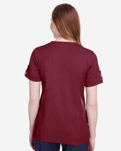 Women's CrownLux PerformanceÃ‚Â® Plaited Rolled Sleeve Shirt