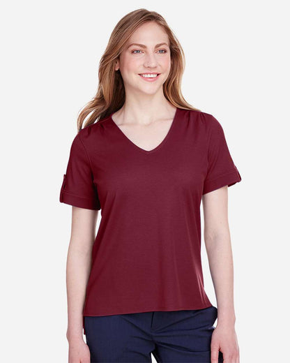 Women's CrownLux PerformanceÃ‚Â® Plaited Rolled Sleeve Shirt