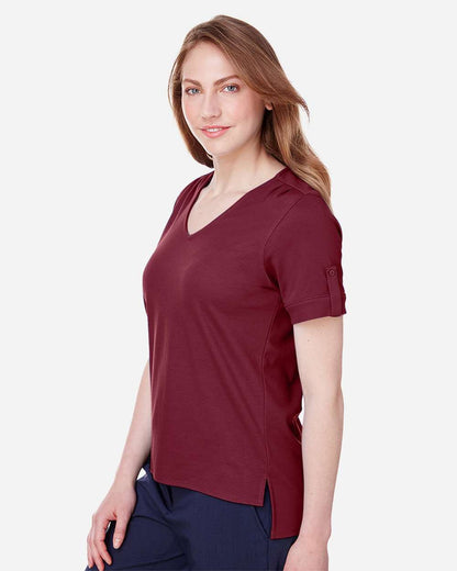 Women's CrownLux PerformanceÃ‚Â® Plaited Rolled Sleeve Shirt