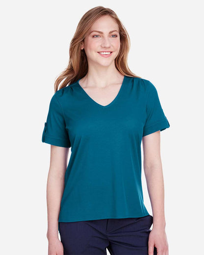 Women's CrownLux PerformanceÃ‚Â® Plaited Rolled Sleeve Shirt