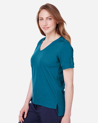Women's CrownLux PerformanceÃ‚Â® Plaited Rolled Sleeve Shirt