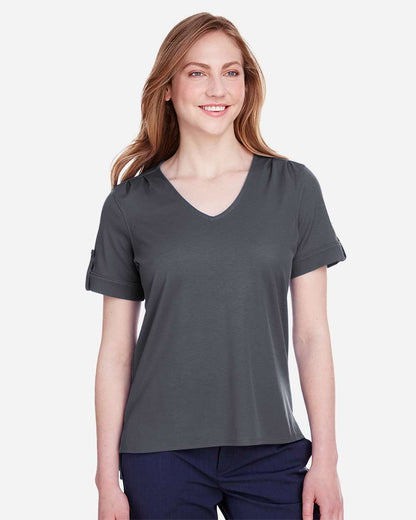 Women's CrownLux PerformanceÃ‚Â® Plaited Rolled Sleeve Shirt