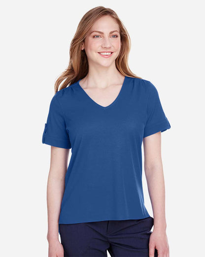 Women's CrownLux PerformanceÃ‚Â® Plaited Rolled Sleeve Shirt