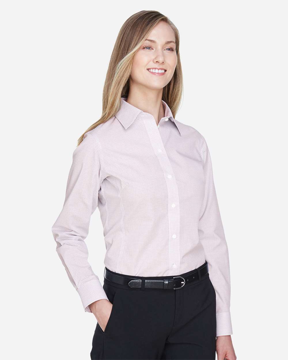 Women's Crown CollectionÃ‚Â® Micro Tattersall Woven Dress Shirt