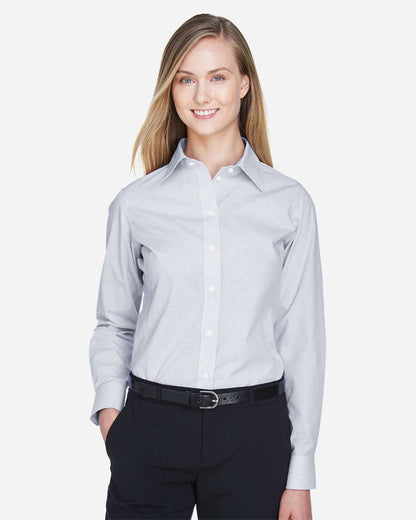 Women's Crown CollectionÃ‚Â® Micro Tattersall Woven Dress Shirt