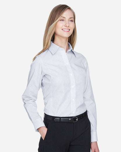 Women's Crown CollectionÃ‚Â® Micro Tattersall Woven Dress Shirt