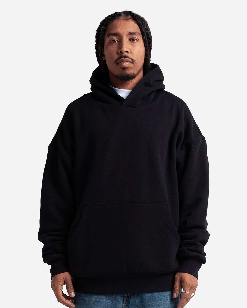 Men's Garment-Dyed Double Layer Reversible Hooded Sweatshirt
