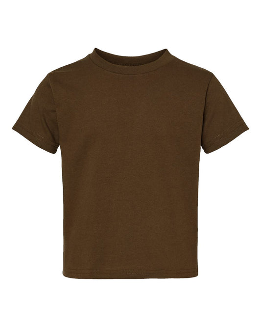 RABBIT SKINS 5.5 oz. Jersey Short-Sleeve T-Shirt (RS3301) Brown, 5-6