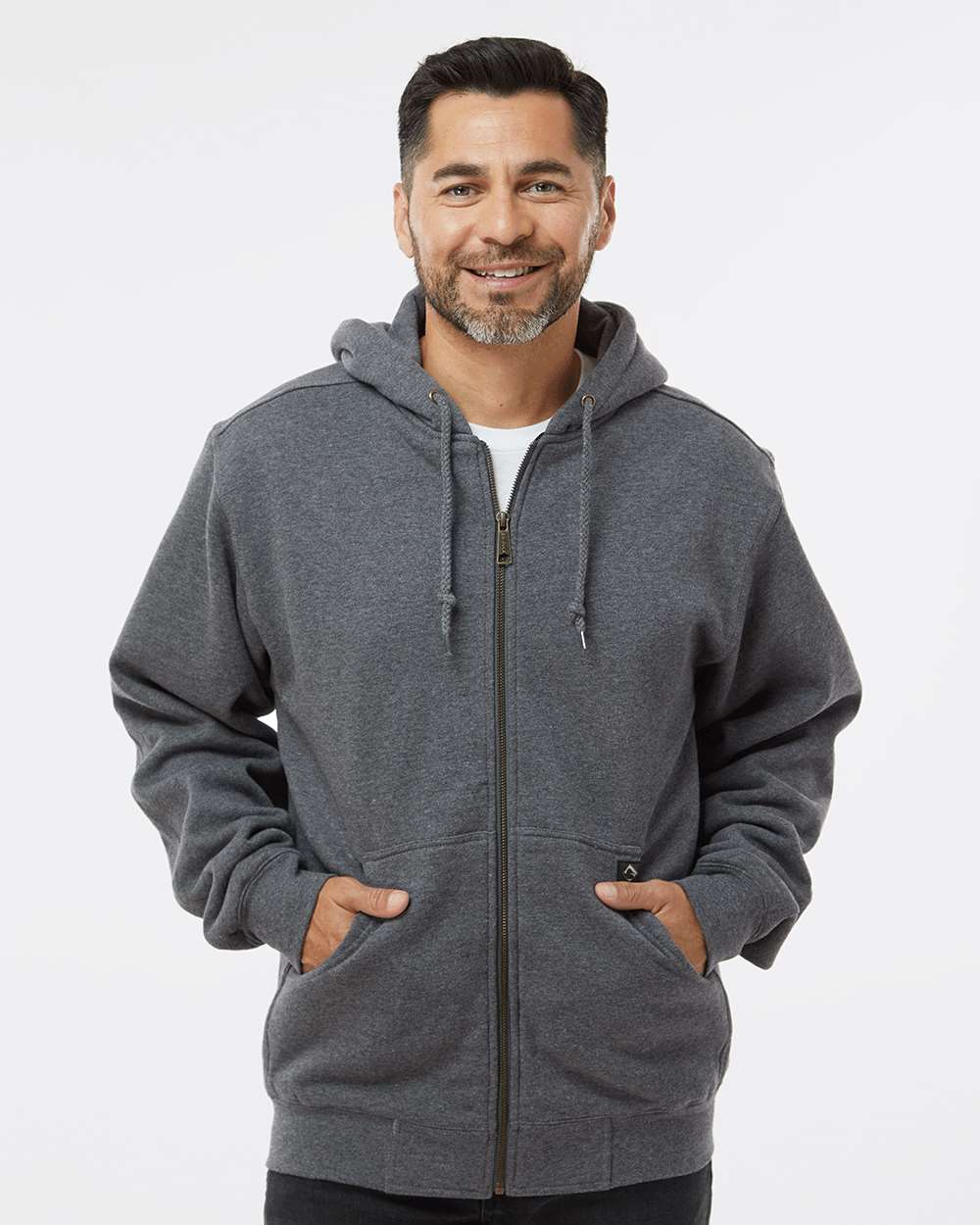 Men's Tall Crossfire Heavyweight Power Fleece Hooded Jacket with Thermal Lining