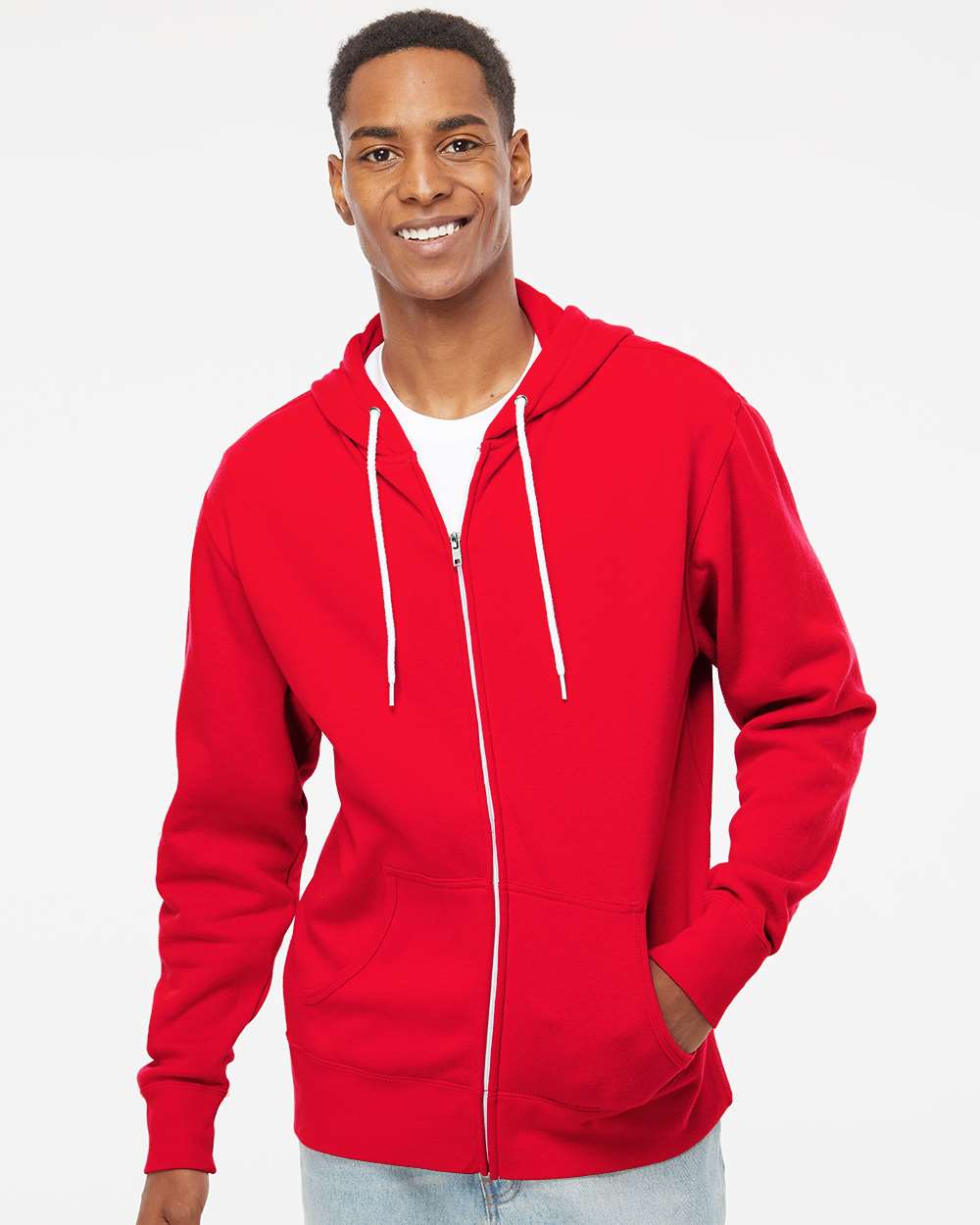 Independent Trading Co. Lightweight Full-Zip Hooded Sweatshirt