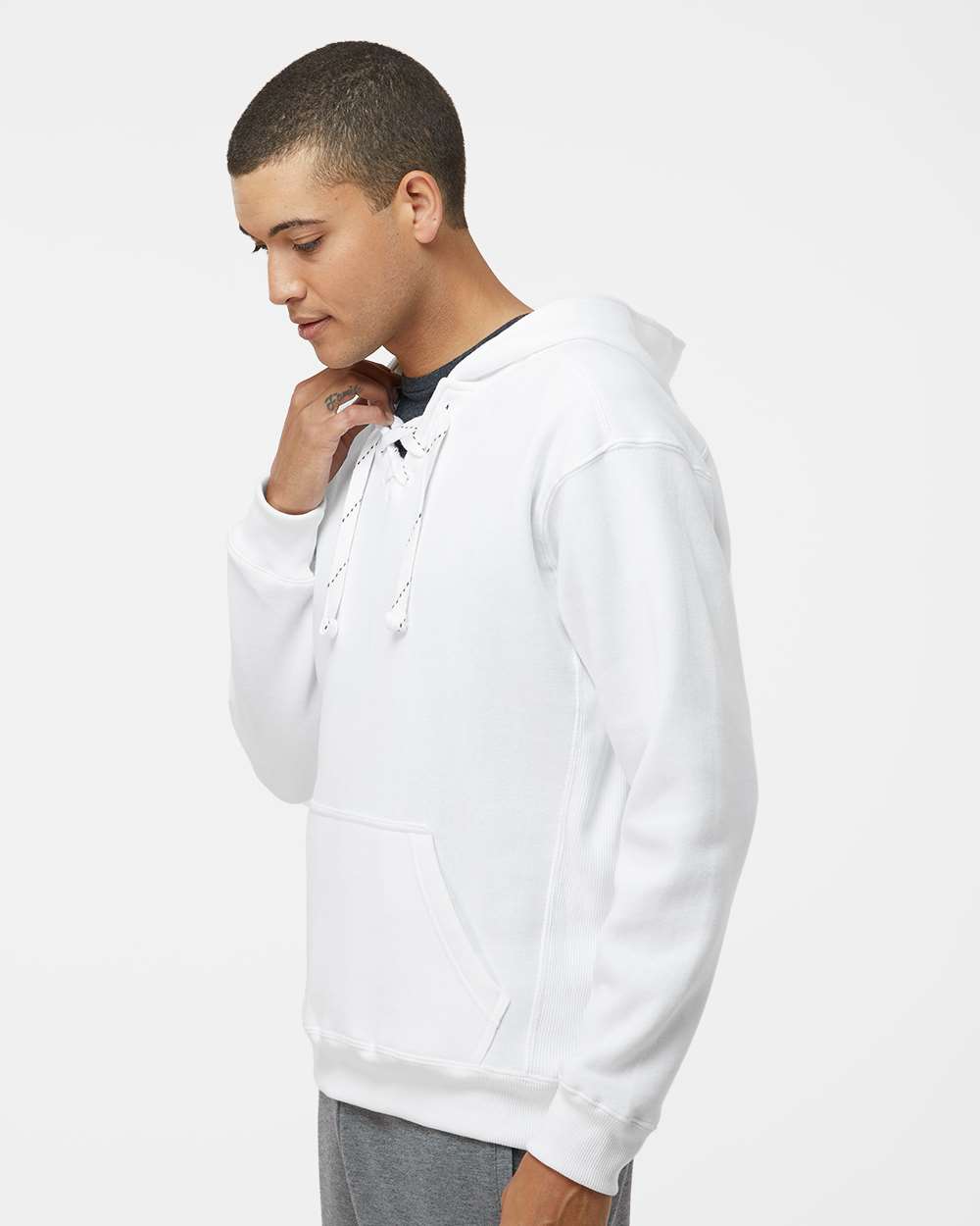 Men's Sport Lace Hooded Sweatshirt