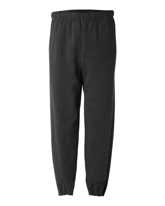 Jerzees Adult 8 oz. NuBlendÂ® Fleece Sweatpants L BLACK HEATHER