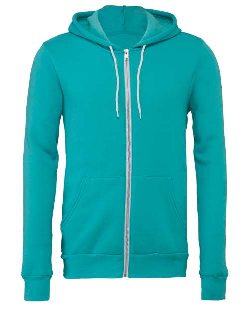 BELLA + CANVAS Unisex Sponge Fleece Full-Zip Hoodie Sweatshirt