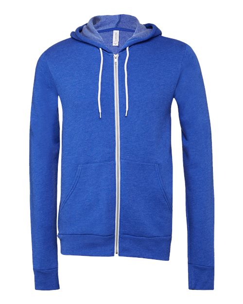 BELLA + CANVAS Unisex Sponge Fleece Full-Zip Hoodie Sweatshirt