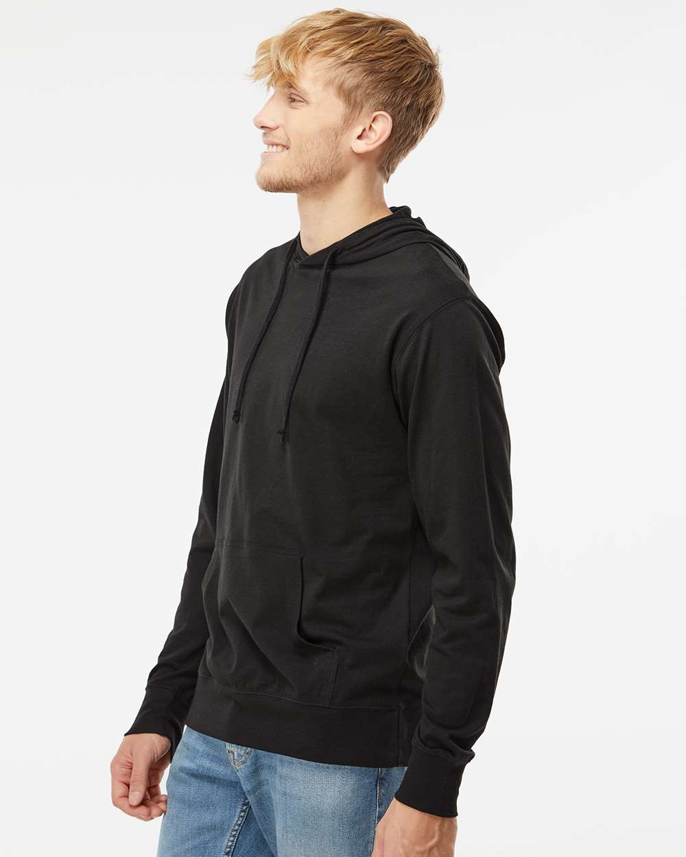 Unisex Lightweight Hooded Pullover T-Shirt