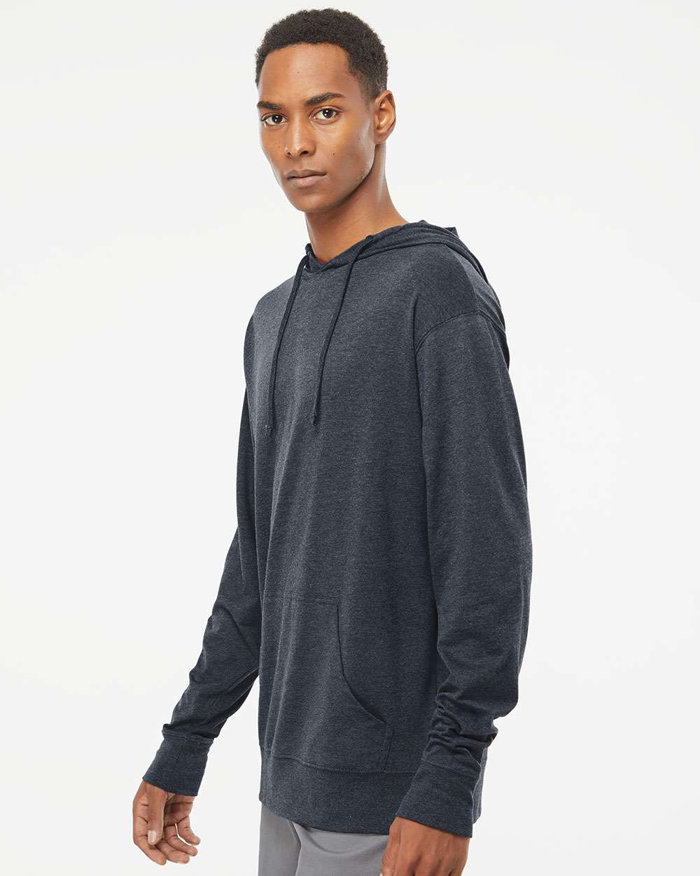 Unisex Lightweight Hooded Pullover T-Shirt