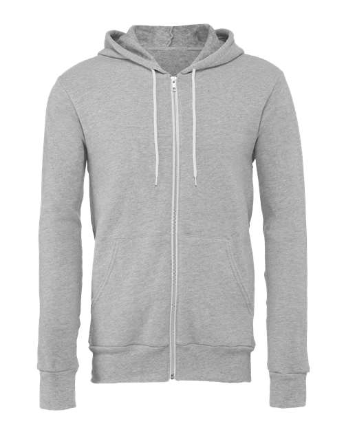BELLA + CANVAS Unisex Sponge Fleece Full-Zip Hoodie Sweatshirt