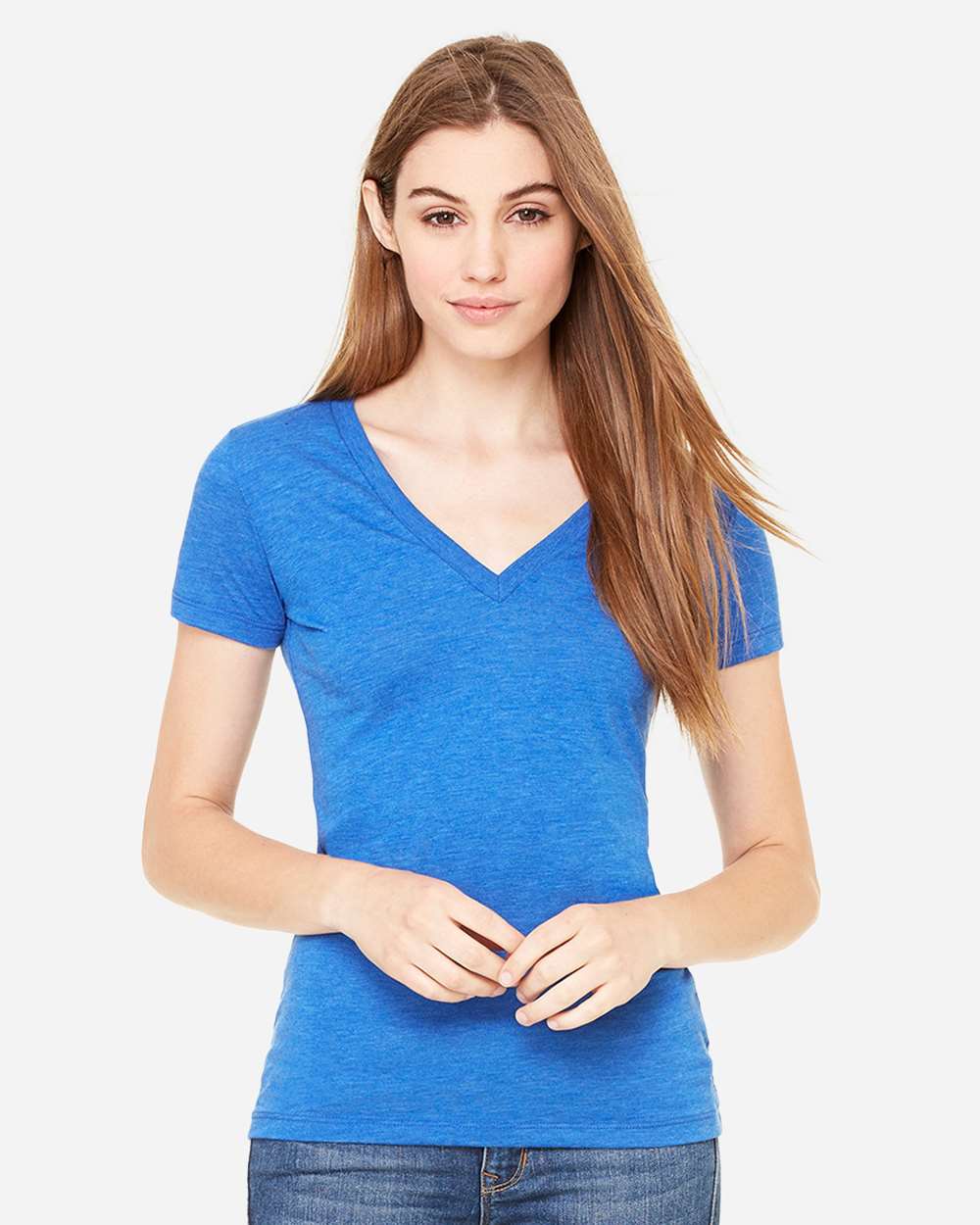 WomenÃ‚â€™s Triblend Deep V-Neck Tee