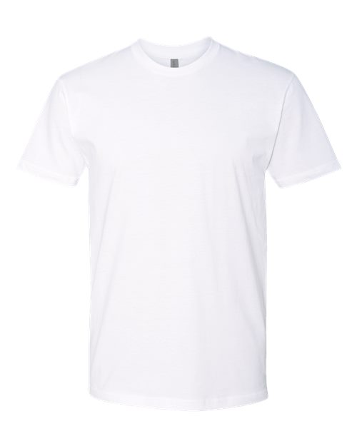 Next Level Mens Premium Fitted Short-Sleeve Crew T-Shirt 3600 Black-White