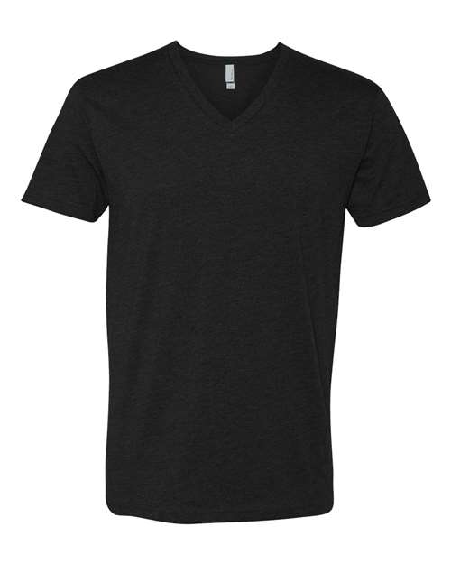 Next Level Apparel 6240 Mens Premium t-V-Neck Tee, Black + Military Green (2 Pack)-Medium