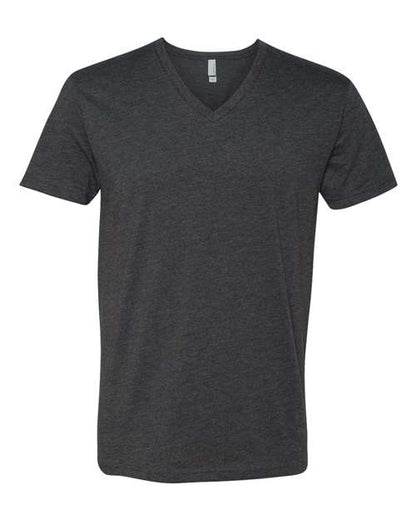 Next Level Apparel 6240 Mens Premium t-V-Neck Tee, White + Charcoal (2 Pack)-Large
