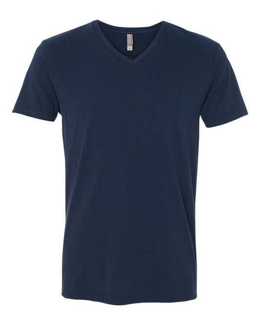 Next Level Men's Premium Sueded Short Sleeve V-Neck T-Shirt, M, MIDNIGHT NAVY