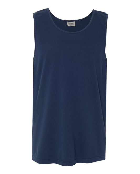 Comfort Colors Men's Adult Pocket Tank Top, Style 9330 (X-Large, True Navy)