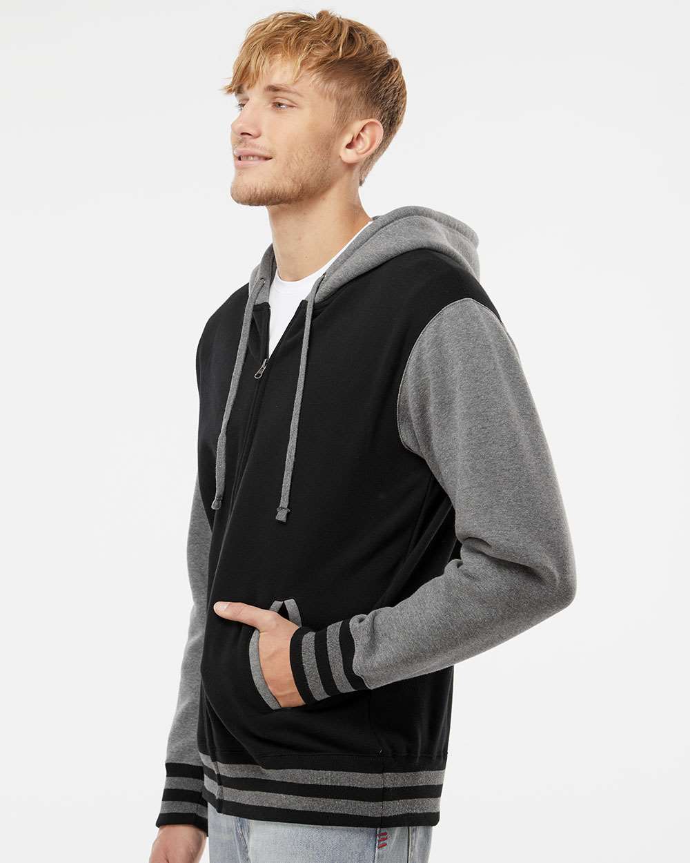Unisex Heavyweight Varsity Full-Zip Hooded Sweatshirt